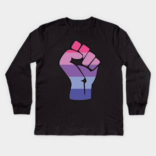 Bisexual BLM Kids Long Sleeve T-Shirt